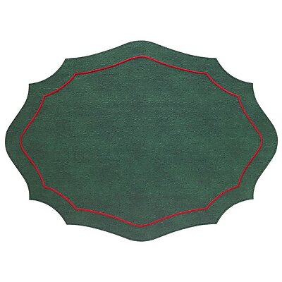 Bodrum Byzantine Forest Green and Red Easy Care Placemats - Set of 4