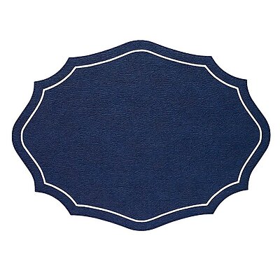 Bodrum Byzantine Navy Blue and White Easy Care Placemats - Set of 4
