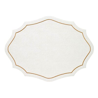 Bodrum Byzantine Antique White and Gold Easy Care Placemats - Set of 4