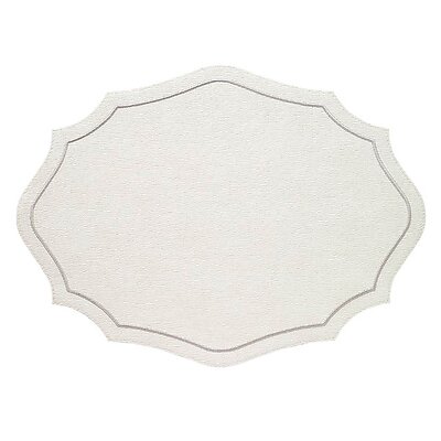 Bodrum Byzantine Antique White and Silver Easy Care Placemats - Set of 4