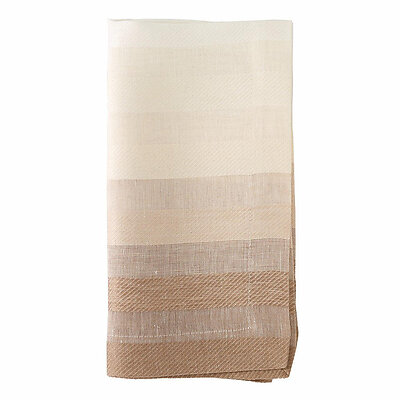 Bodrum Gradient Stripe Beige Napkins - Set of 4