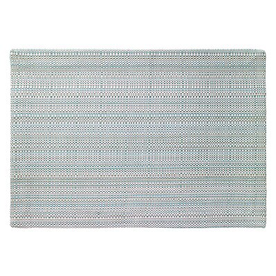 Bodrum Grid Turquoise Blue Outdoor Placemats - Set of 4