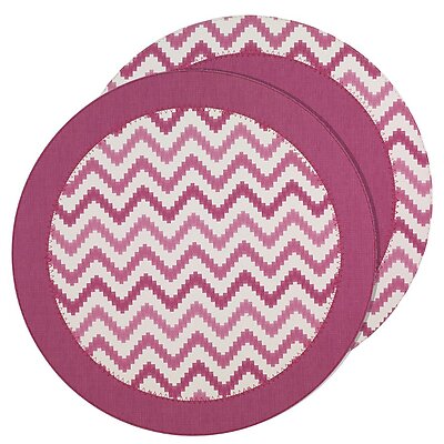 Bodrum Halo Berry Round Easy Care Placemats - Set of 4