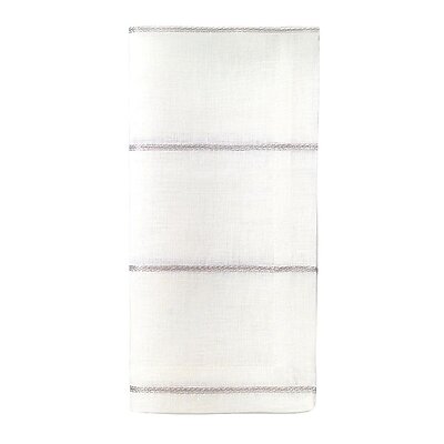 Bodrum Metallic Thread Silver Napkins - Set of 4