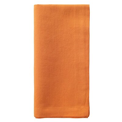 Bodrum Mykonos Pumpkin Orange Stonewashed Napkins - Set of 4