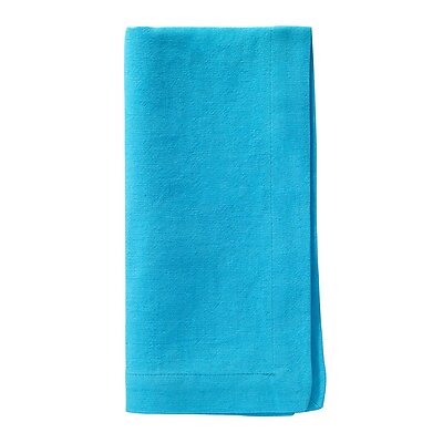 Bodrum Mykonos Turquoise Blue Stonewashed Napkins - Set of 4