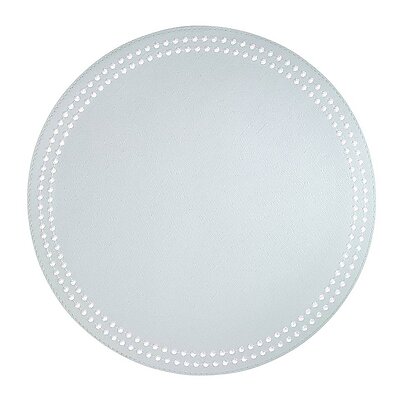Bodrum Pearls Celadon and White Round Easy Care Placemats - Set of 4