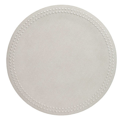 Bodrum Pearls Antique White Round Easy Care Placemats - Set of 4
