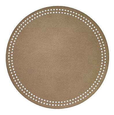 Bodrum Pearls Tobacco and Cream Easy Care Placemats - Set of 4