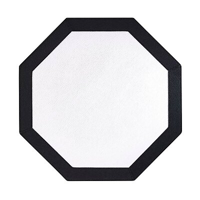 Bodrum Bordino Black Pure White Octagon Easy Care Place Mats - Set of 4