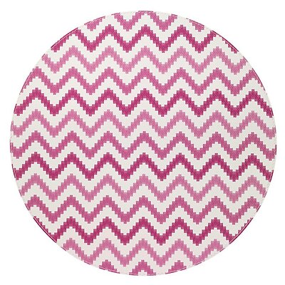 Bodrum Ripple Berry Round Easy Care Placemats - Set of 4