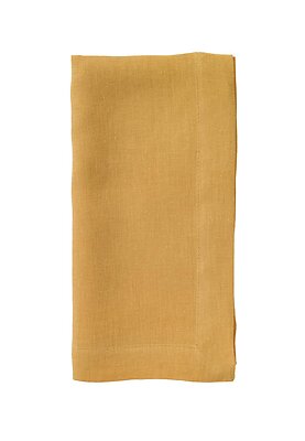 Bodrum Riviera Butterscotch Stonewashed Linen Napkins - Set of 4