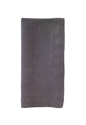 Bodrum Riviera Gunmetal Gray Stonewashed Linen Napkins - Set of 4