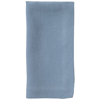 Bodrum Riviera Iceberg Blue Stonewashed Linen Napkins - Set of 4