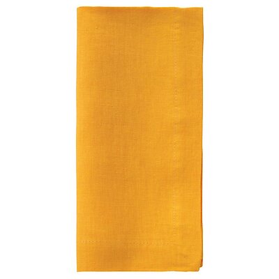 Bodrum Riviera Marigold Stonewashed Linen Napkins - Set of 4