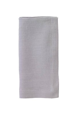 Bodrum Riviera Pebble Grey Stonewashed Linen Napkins - Set of 4