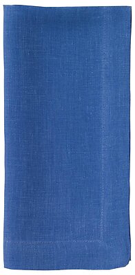 Bodrum Riviera Periwinkle Blue Stonewashed Linen Napkins - Set of 4