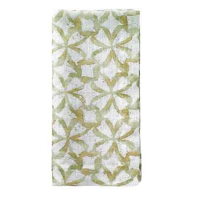 Bodrum Shamrock Willow Green Linen Napkins - Set of 4