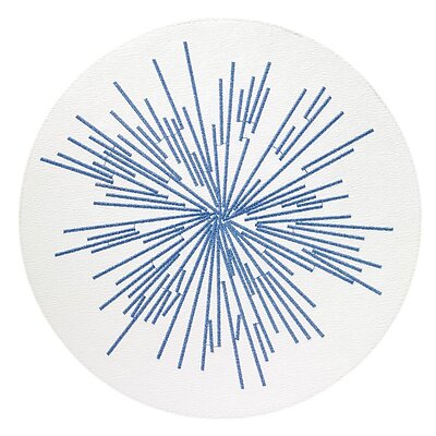Bodrum Starburst Blue Round Easy Care Placemats - Set of 4