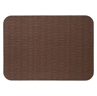 Bodrum Wicker Chocolate Brown Oblong Easy Care Placemats - Set of 4