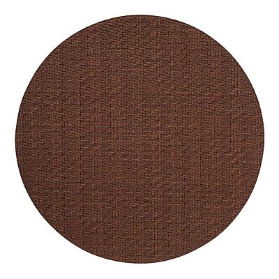 Bodrum Wicker Chocolate Brown Round Easy Care Placemats - Set of 4