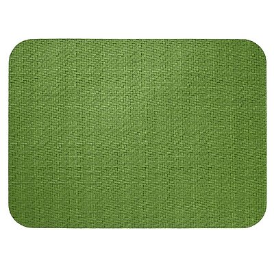 Bodrum Wicker Grass Green Oblong Easy Care Placemats - Set of 4