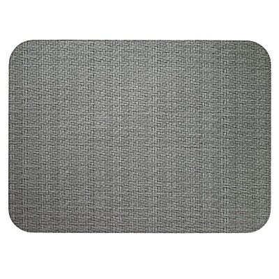 Bodrum Wicker Gray Oblong Easy Care Placemats - Set of 4