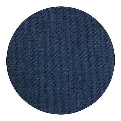 Bodrum Wicker Navy Blue Round Easy Care Placemats - Set of 4