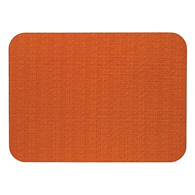 Bodrum Wicker Pumpkin Orange Oblong Easy Care Placemats - Set of 4