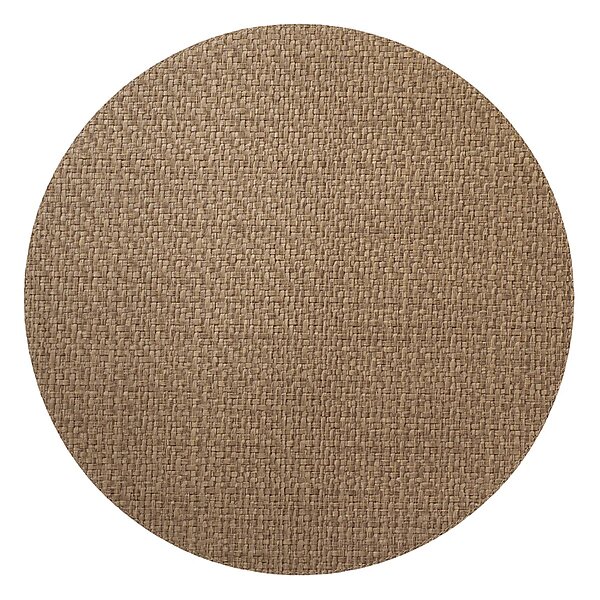 Bodrum Wicker Mocha Mousse Round Easy Care Placemats - Set of 4