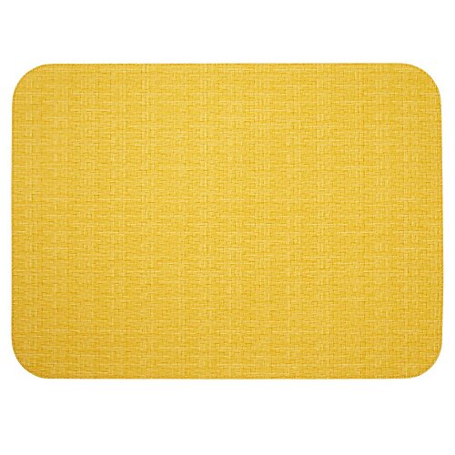 Bodrum Wicker Sunshine Yellow Oblong Easy Care Placemats - Set of 4