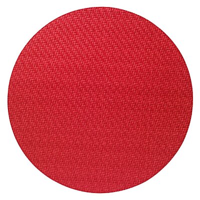 Bodrum Wicker Tomato Red Round Easy Care Placemats - Set of 4