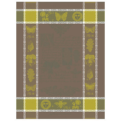 Le Jacquard Francais Botanique Green Cotton Tea Towel