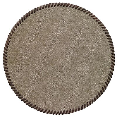 Bodrum Whipstitch Bronze Round Easy Care Placemats - Set of 4