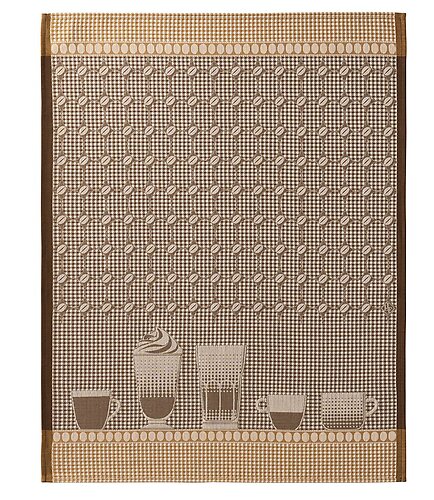 Le Jacquard Francais Barista Brown Cotton Kitchen Hand Towel