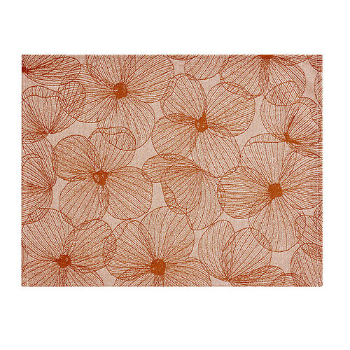 Le Jacquard Francais A la Carte Fleurs Papillons Brown Coated Placemats