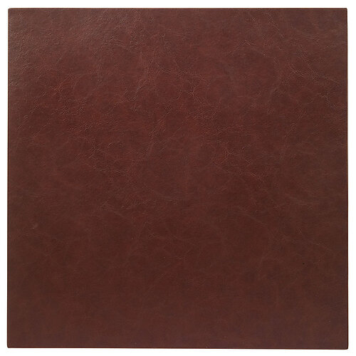 Bodrum Tanner Brown Square Faux Leather Placemats - Set of 4