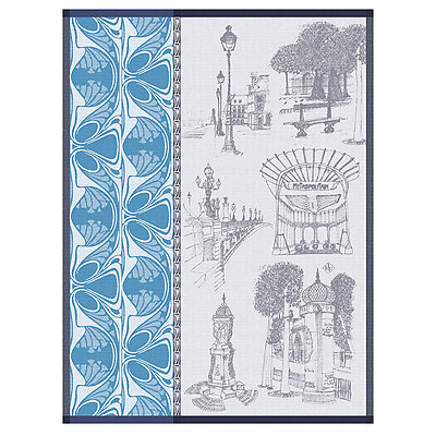 Le Jacquard Francais Carnet de Paris Seine Cotton Tea Towel