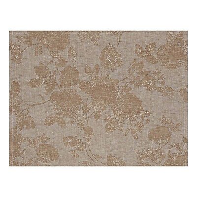 Le Jacquard Francais Casual Flower Brown Coated Linen Placemats