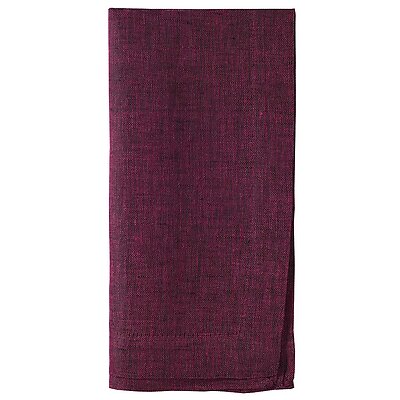 Bodrum Chambray Plum Purple Linen Napkins - Set of 4