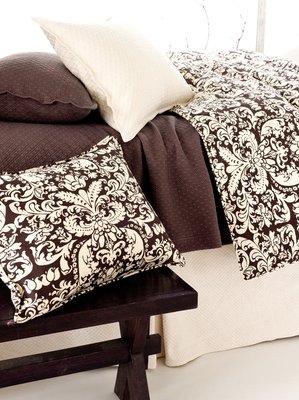 Pine Cone Hill Gianna Chocolate Cream Damask Bedding