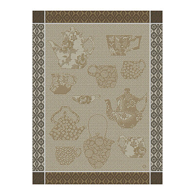 Le Jacquard Francais Comptoir du the Beige Cotton Tea Towel