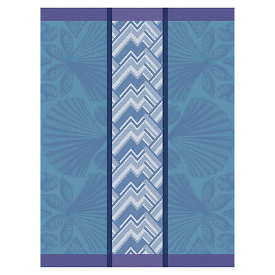 Le Jacquard Francais Coquille Blue Cotton Tea Towel