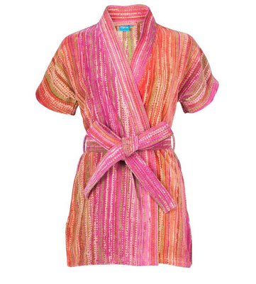 Elaiva Pink Grass Kimono Beach Bath Robe