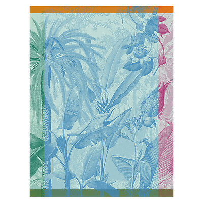 Le Jacquard Francais Equateur Blue Cotton Tea Towel