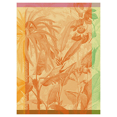 Le Jacquard Francais Equateur Orange Cotton Tea Towel