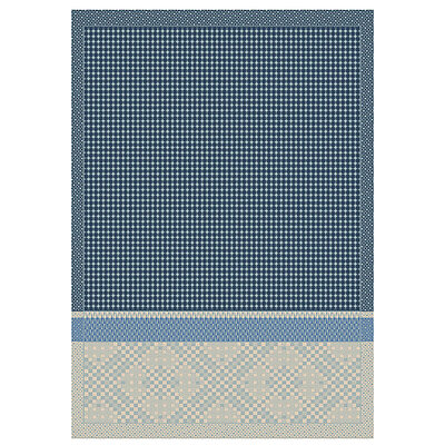 Le Jacquard Francais Essentiel Graphique Blue Cotton Hand Towel