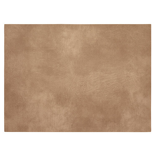 Bodrum Tanner Beige Rectangle Faux Leather Placemats - Set of 4