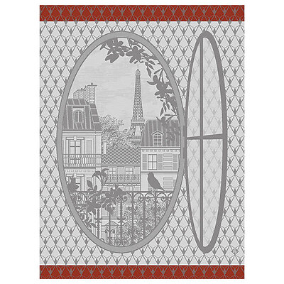 Le Jacquard Francais Fenetre sur Paris Horizon Cotton Tea Towel