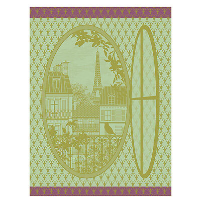 Le Jacquard Francais Fenetre sur Paris Maple Cotton Tea Towel